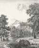LANDSCAPES. Country; Man washing in river c1800 old antique print picture