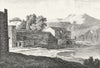WATERMILL. River waterfall wier c1800 old antique vintage print picture
