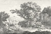 LANDSCAPES. 2 ladies by a river c1800 old antique vintage print picture