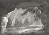 CAVES. Shepherd sheep horned animal waterfalls c1800 old antique print picture