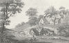 CHURCHES. Church hill toperowns Bosom'o thick tree c1800 old antique print