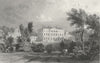 NORTHUMBS. Howick Hall c1840 old antique vintage print picture