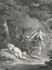 ROMANCE. Indigne. perdu l'univers, trahi époux c1800 old antique print picture