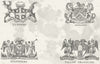 ARMS. Curriers; Sadlers; Stationers; Tallow Chandlers c1850 old antique print