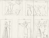 DECORATIVE. Ancient Egyptian figures c1830 old antique vintage print picture
