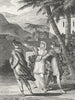 ROMANCE. Man & lady 2nd drawing sword c1800 old antique vintage print picture