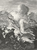 KNIGHTS. Bourbon; chevalier, horseback battle sword c1800 old antique print