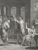 SOCIETY. Enfin après quatre ans dessillez mes yeux c1800 old antique print