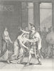 SOCIETY. Seigneur, vos genoux je tombe sans rougir c1800 old antique print