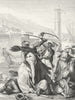 ROMANCE. capitaine tuait sopposait rage c1800 old antique print picture