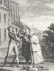 PORTRAITS. Ils dévoraient yeux le Huron c1800 old antique print picture