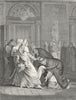 RELIGIOUS. Monks friars kissing lady's dress 1805 old antique print picture