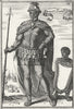 ZAOGANI. King of Negroes; Mallet 1702 old antique vintage print picture
