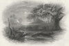 LANDSCAPES. Night jungle c1830 old antique vintage print picture