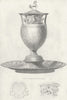DECORATIVE. The Farquharson Vase 1834 old antique vintage print picture