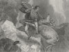 DEER. Duncan and the deer c1830 old antique vintage print picture