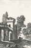 BUILDINGS. Italy? Donkey town landscape c1800 old antique print picture