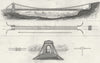 TWEED. Plan elevation iron bar bridge, river 1825 old antique print picture