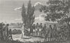 LATTAKKO. Campbell sends Missionaries c1800 old antique vintage print picture