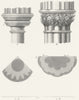 ARCHITECTURE. Detail of columns c1830 old antique vintage print picture