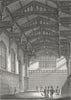 OXFORD. Hall Christ Church College. CHALMERS 1810 old antique print picture