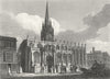 OXFORD. St Mary's Church. CHALMERS Horse & Carriage 1810 old antique print