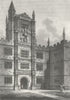 OXFORD. School Tower. CHALMERS 1810 old antique vintage print picture