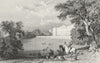 RUTLAND. Burley, Burleigh, hill. Allom 1836 old antique vintage print picture