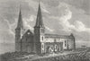 KENT. Reculver Church, Kent 1808 old antique vintage print picture