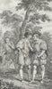 GOSSIP. Leonato, Niece Beatrice loves Benedick c1790 old antique print picture