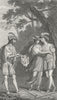 ROMANCE. Will swoon when they do look, blood 1773 old antique print picture