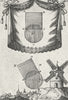 WINDMILLS. LIV III de Planimetrie Planche CIV 1702 old antique print picture