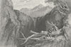 SCOTLAND. Highland pass, Gairloch c1840 old antique vintage print picture