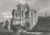 NORFOLK. Remains, Castle acre Priory 1808 old antique vintage print picture