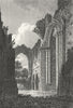 CHURCHES. Furness Abbey 1808 old antique vintage print picture