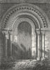OXON. Northdoor of Ifley Church, Oxfordshire 1808 old antique print picture