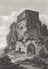 GOODRICH CASTLE. Lady's Tower, Herefordshire 1808 old antique print picture
