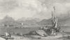 CLYDE. River below Greenock Roseneath & gair Loch c1835 old antique print