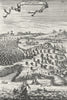 AFRICA. Suaquen Red Sea 1683 old antique vintage print picture