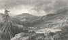 SCOTLAND. The vale of Gala Water c1835 old antique vintage print picture