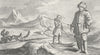 ARCTIC. Laplanders Travelling reindeer c1780 old antique vintage print picture