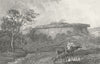 FRANCE. Monument Druidique pres de Saumur c1835 old antique print picture