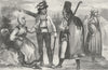 AUSTRIA. Peasants Slave Comita Neutra Hungary c1830 old antique print picture