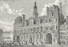 PARIS. Hotel de Ville. Pugin Dogs Horse Children 1828 old antique print