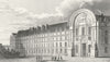 INVALIDES. Hotel, Façade Principale. France. Pugin 1834 old antique print