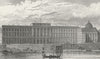 PARIS. Hotel Monnaies. France. Pugin river boats 1828 old antique print