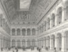 PARIS. De Bourse. France. Pugin elegant Flags 1834 old antique print picture