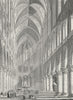 PARIS. De Chapelle Val Grace. France. Pugin parade 1828 old antique print