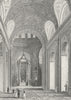 PARIS. De Notre Dame. Pugin Priest leading parade 1828 old antique print