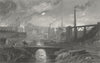 MONMOUTHSHIRE. Nant Glo. Gastineau iron works 1831 old antique print picture